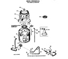 GE WWA8307LAL tub, basket and agitator diagram