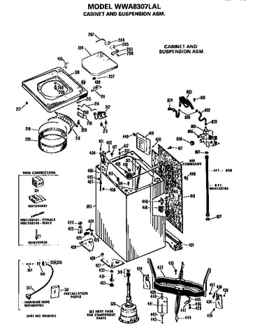 Cabinet and suspension
