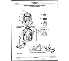 GE WWA8326LAL tub, basket and agitator diagram