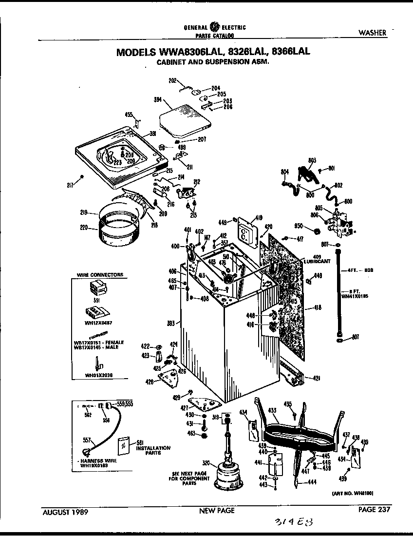 Cabinet and suspension