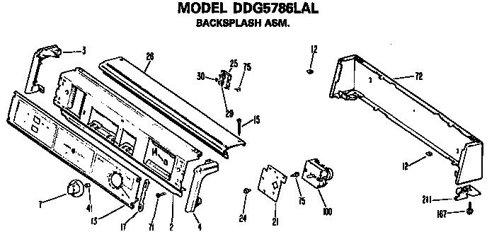 Backsplash for ddg5786lal