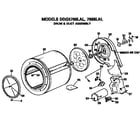 GE DDG7986LAL drum and duct assembly diagram