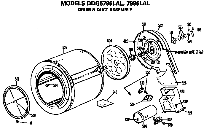 Drum and duct assembly