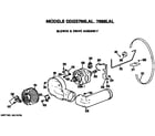 GE DDG7986LAL blower and drive assembly diagram