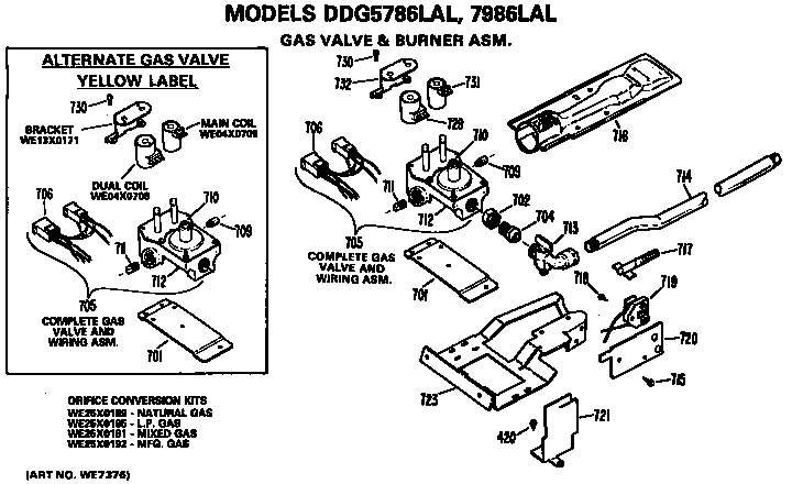 Gas valve and burner