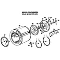 GE DDC5000FBL drum and heater diagram