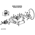 GE DDC5000FBL blower and drive assembly diagram