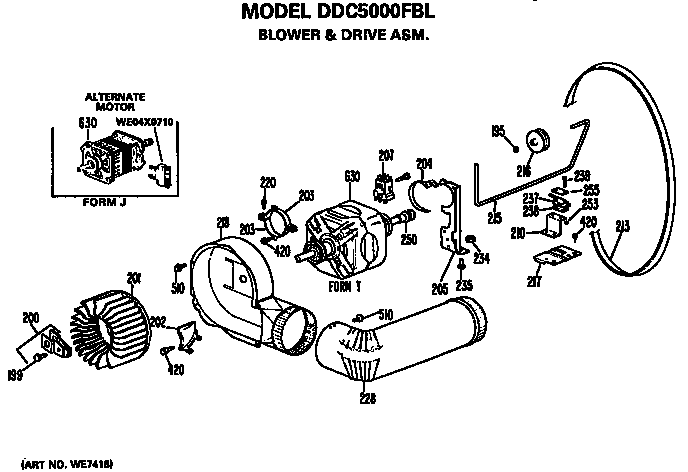 Blower and drive assembly