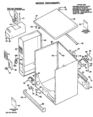 Cabinet for ddc4408afl