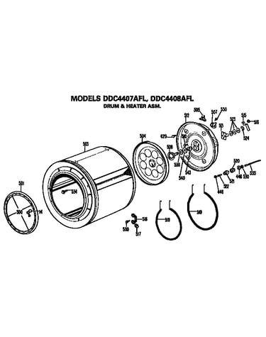 Drum and heater assembly