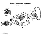 GE DDC4408AFL blower and drive diagram