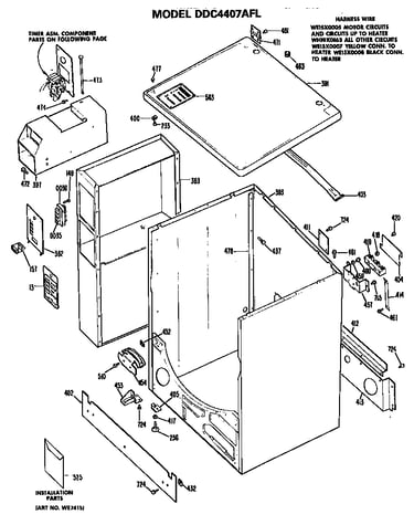 Cabinet for ddc4407afl