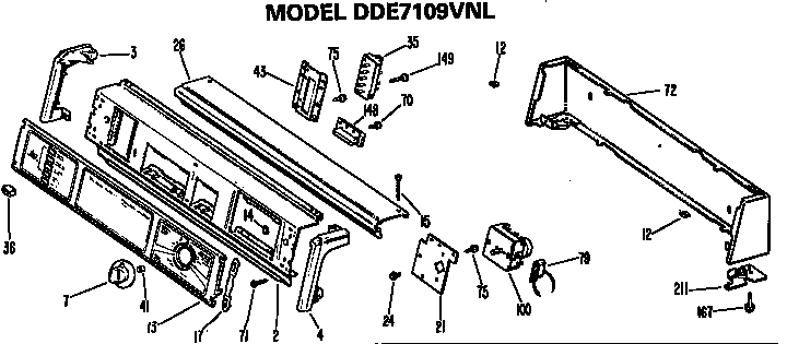 BACKSPLASH FOR DDE7109VNL