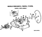 GE DDE5109VPL blower and drive assembly diagram