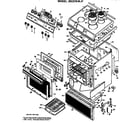 GE JSC27G*J7 main body/cooktop/controls diagram