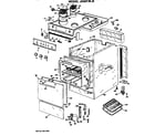 GE JAS01*J5 main body/cooktop/controls diagram