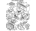 GE JHP62GN4WH microwave parts diagram