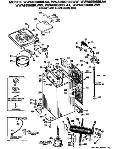 Cabinet and suspension