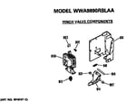 GE WWA9890RBLAA pinch valve components diagram