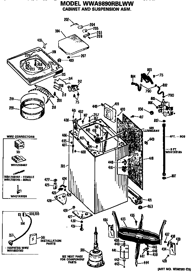 CABINET AND SUSPENSION