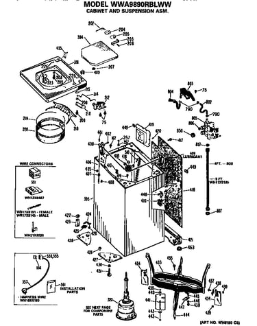 Cabinet and suspension