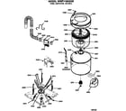 GE WWP1180GGB agitator, suspension and air bell diagram
