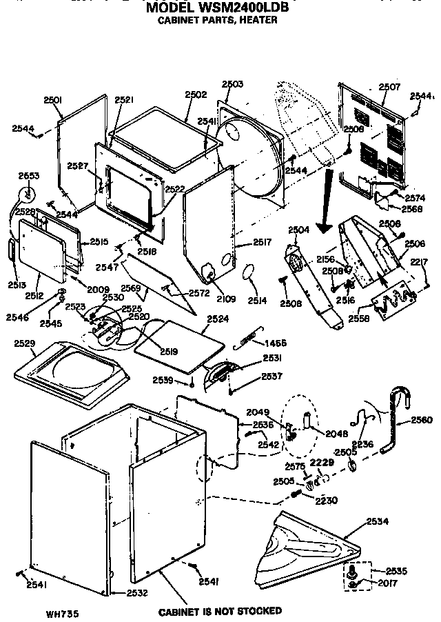 Cabinet and heater