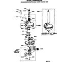 GE WSM2400LDB transmission, water seal and lower bearing assembly diagram