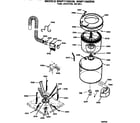 GE WWP1180GHB tubs, agitator and air bell diagram
