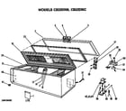 GE CB22DNB cabinet parts diagram