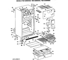 GE TBX14DRKRWH cabinet parts diagram