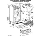 GE TBX14DRJRAD cabinet parts diagram
