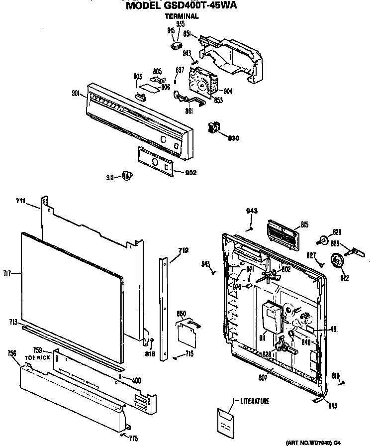 Front/control panel