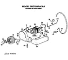 GE DDE7209RALAA blower and drive diagram