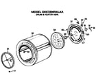 GE DDE7209RALAA drum and heater diagram