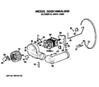 GE DDE5100RALWW blower and drive assembly diagram