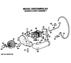 GE DDG7289RALAA blower and drive diagram