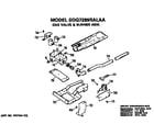 GE DDG7289RALAA gas valve and burner diagram