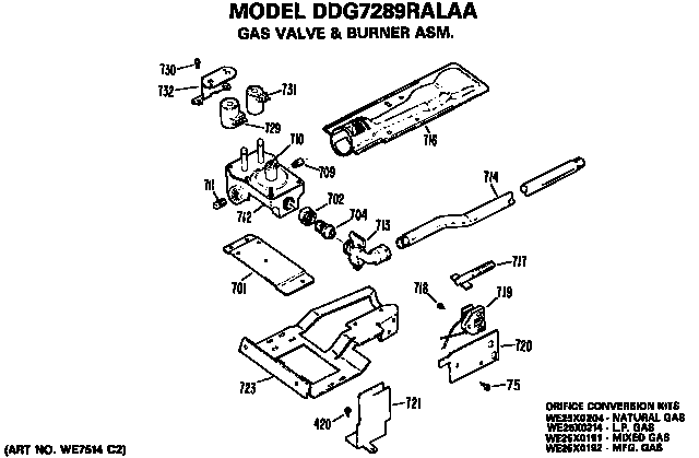 Gas valve and burner