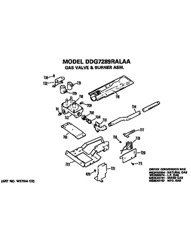 Gas valve and burner