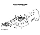 GE DDG5180RALWW blower and drive diagram