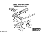 GE DDG5180RALWW gas valve and burner diagram
