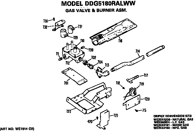Gas valve and burner