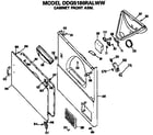 GE DDG5180RALWW cabinet front diagram