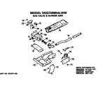 GE DDG7289RALWW gas valve and burner diagram