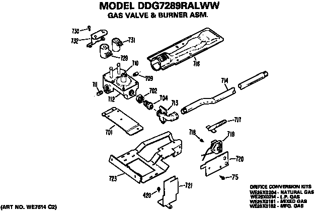 Gas valve and burner