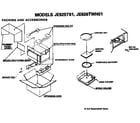 GE JE925T01 packing and accessories diagram