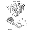 GE JGBP32GES1 oven door & broiler assembly diagram