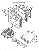 Oven door & broiler assembly