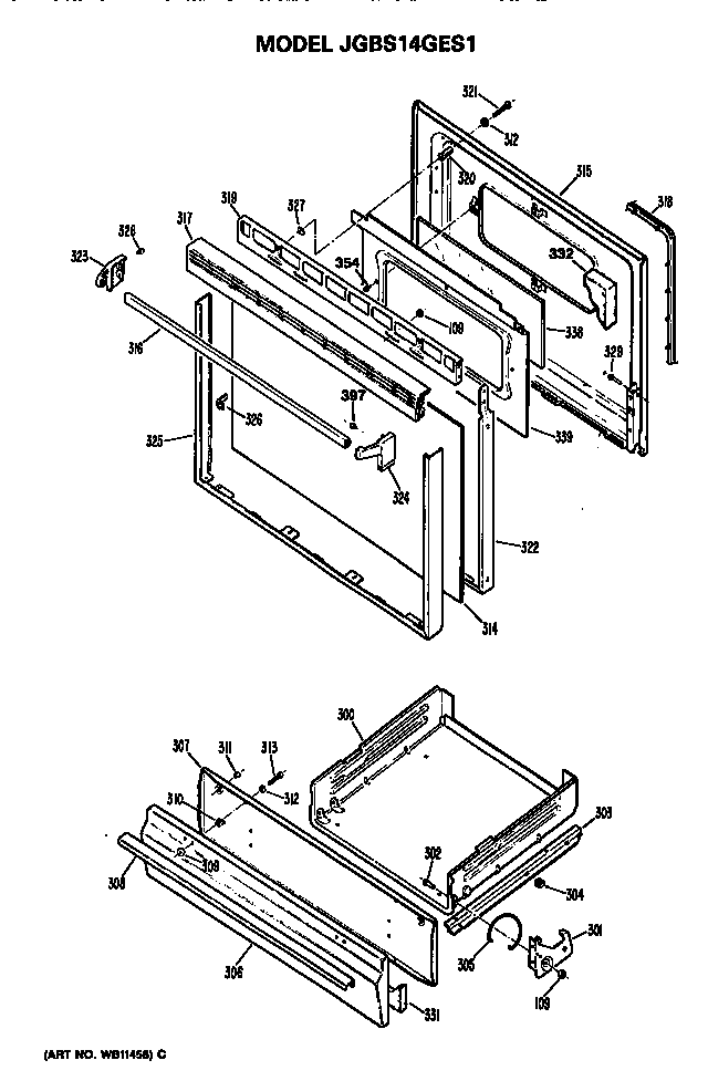 Door & broiler assembly
